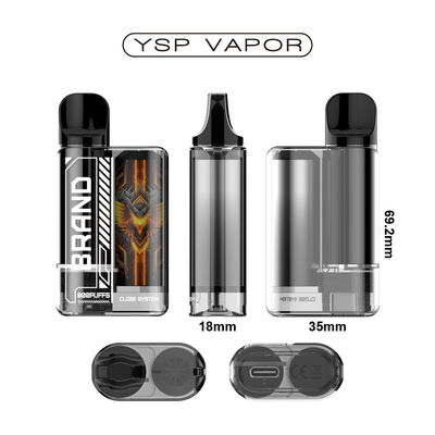 OEM 3ML Vape Pod System 800 Puffs Smart Vape Pen Nicotinevrij